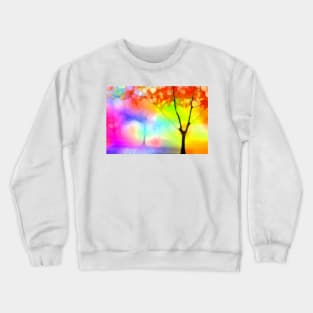 Whimsical rainbow magical tree Crewneck Sweatshirt